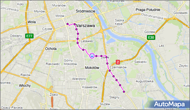 Rozkład jazdy autobusu 131 na przystanku Spacerowa 03. ZTM Warszawa na mapie Targeo