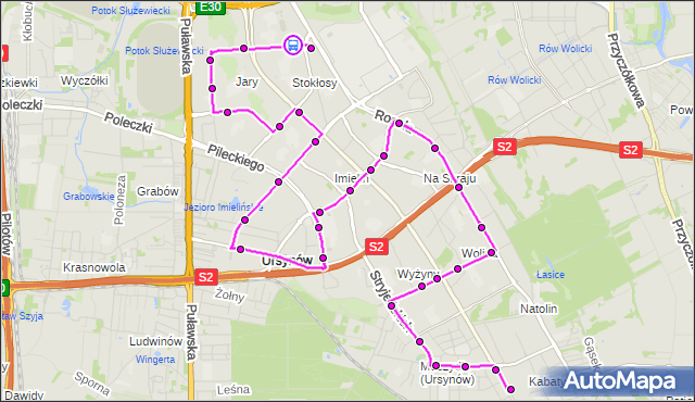 Rozkład jazdy autobusu 179 na przystanku Ursynów Płn. 07. ZTM Warszawa na mapie Targeo