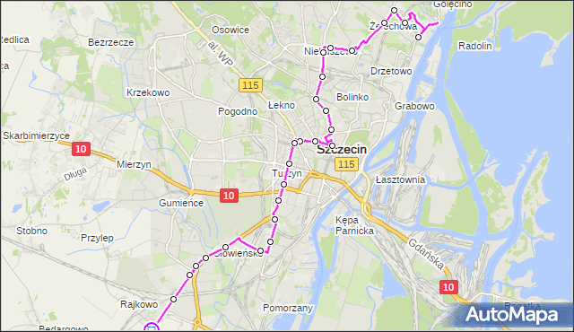 Rozkład jazdy autobusu 523 na przystanku Warzymice Osiedle Dębowe 11. ZDiTM Szczecin na mapie Targeo