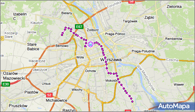Rozkład jazdy autobusu 180 na przystanku Anielewicza 04. ZTM Warszawa na mapie Targeo