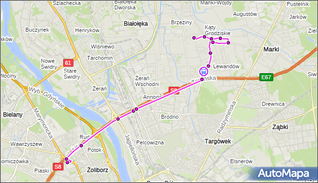 Rozkład jazdy autobusu 132 na przystanku Jesiennych Liści 02. ZTM Warszawa na mapie Targeo