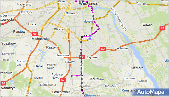 Rozkład jazdy autobusu N83 na przystanku Nowoursynowska 05. ZTM Warszawa na mapie Targeo