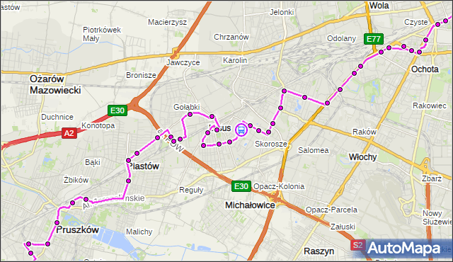 Rozkład jazdy autobusu N85 na przystanku Adamieckiego 01. ZTM Warszawa na mapie Targeo