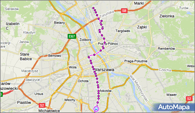 Rozkład jazdy tramwaju 4 na przystanku al.Lotników 07. ZTM Warszawa na mapie Targeo