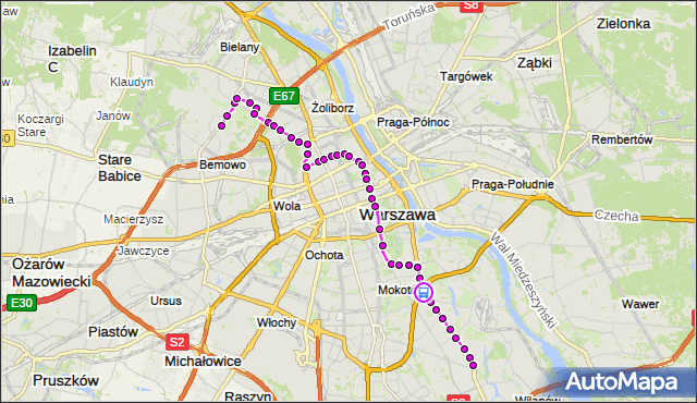 Rozkład jazdy autobusu 180 na przystanku al.Witosa 01. ZTM Warszawa na mapie Targeo