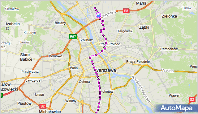 Rozkład jazdy tramwaju 4 na przystanku Inowłodzka 03. ZTM Warszawa na mapie Targeo