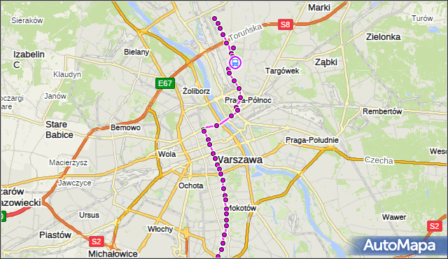 Rozkład jazdy tramwaju 4 na przystanku Julianowska 01. ZTM Warszawa na mapie Targeo