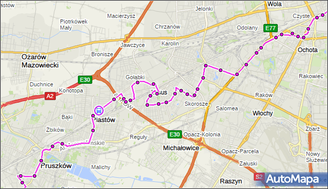 Rozkład jazdy autobusu N85 na przystanku Kino Baśń 01. ZTM Warszawa na mapie Targeo