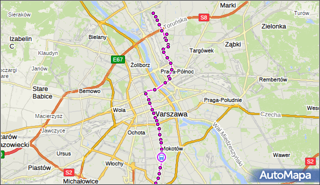 Rozkład jazdy tramwaju 4 na przystanku Królikarnia 03. ZTM Warszawa na mapie Targeo