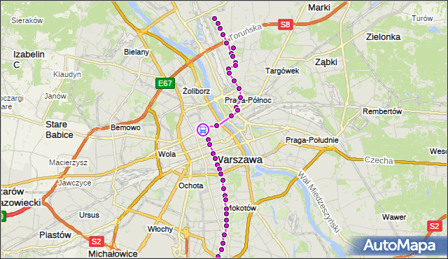 Rozkład jazdy tramwaju 4 na przystanku Metro Ratusz-Arsenał 10. ZTM Warszawa na mapie Targeo