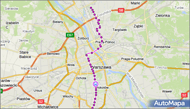 Rozkład jazdy tramwaju 4 na przystanku Morskie Oko 03. ZTM Warszawa na mapie Targeo