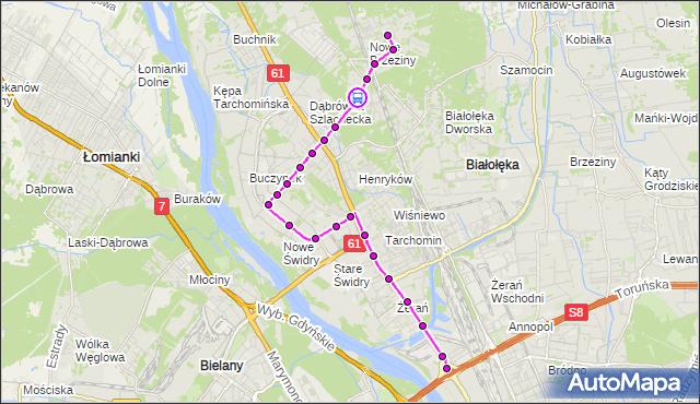 Rozkład jazdy autobusu 133 na przystanku Orchowiecka 02. ZTM Warszawa na mapie Targeo