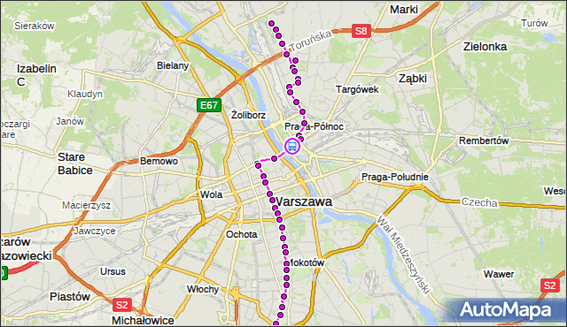 Rozkład jazdy tramwaju 4 na przystanku Park Praski 01. ZTM Warszawa na mapie Targeo