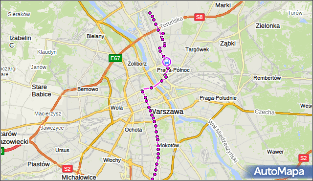 Rozkład jazdy tramwaju 4 na przystanku rondo Żaba 03. ZTM Warszawa na mapie Targeo