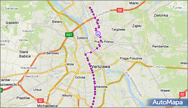 Rozkład jazdy tramwaju 4 na przystanku Staniewicka 03. ZTM Warszawa na mapie Targeo