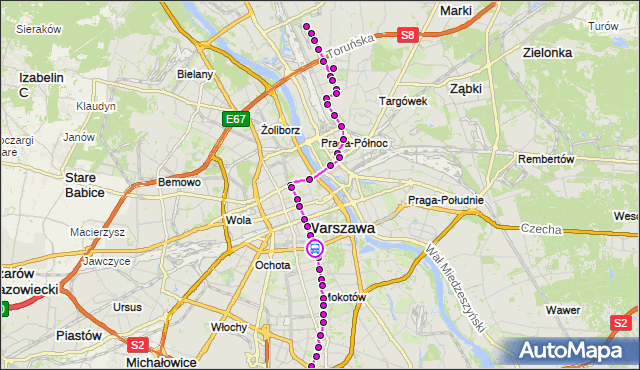 Rozkład jazdy tramwaju 4 na przystanku Trasa Łazienkowska 01. ZTM Warszawa na mapie Targeo