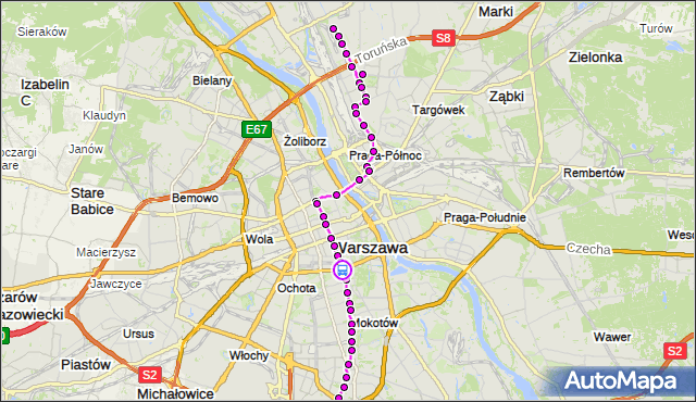 Rozkład jazdy tramwaju 4 na przystanku Trasa Łazienkowska 01. ZTM Warszawa na mapie Targeo