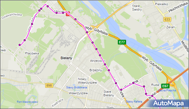 Rozkład jazdy autobusu 181 na przystanku Bohomolca 02. ZTM Warszawa na mapie Targeo