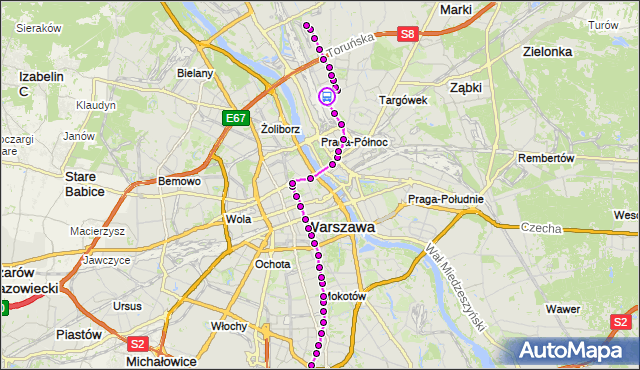 Rozkład jazdy tramwaju 4 na przystanku Budowlana 04. ZTM Warszawa na mapie Targeo