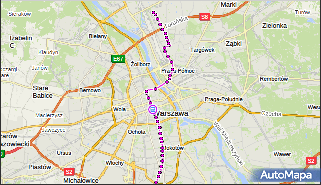 Rozkład jazdy tramwaju 4 na przystanku Centrum 08. ZTM Warszawa na mapie Targeo