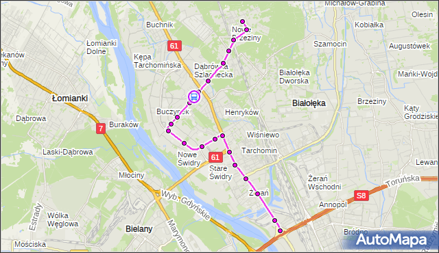 Rozkład jazdy autobusu 133 na przystanku Chęcińska 01. ZTM Warszawa na mapie Targeo