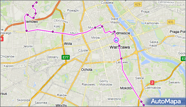 Rozkład jazdy autobusu E-2 na przystanku Foksal 02. ZTM Warszawa na mapie Targeo