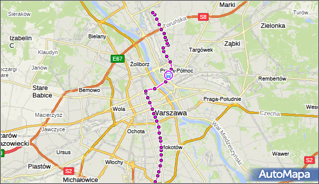 Rozkład jazdy tramwaju 4 na przystanku Inżynierska 04. ZTM Warszawa na mapie Targeo