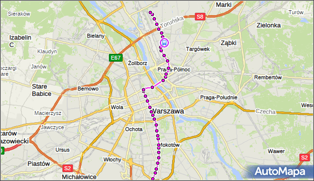 Rozkład jazdy tramwaju 4 na przystanku Julianowska 02. ZTM Warszawa na mapie Targeo