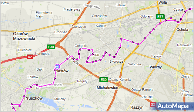 Rozkład jazdy autobusu N85 na przystanku Kino Baśń 02. ZTM Warszawa na mapie Targeo