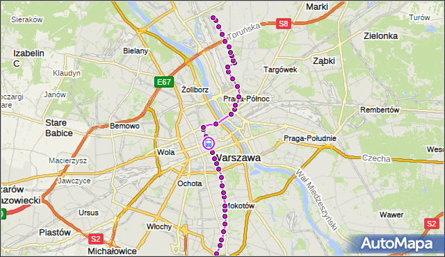 Rozkład jazdy tramwaju 4 na przystanku Metro Świętokrzyska 06. ZTM Warszawa na mapie Targeo