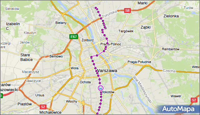 Rozkład jazdy tramwaju 4 na przystanku Morskie Oko 04. ZTM Warszawa na mapie Targeo