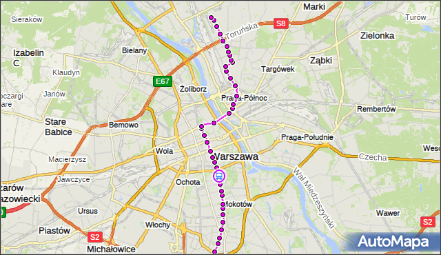 Rozkład jazdy tramwaju 4 na przystanku pl.Unii Lubelskiej 06. ZTM Warszawa na mapie Targeo