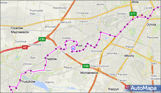 Rozkład jazdy autobusu N85 na przystanku Prażmowska 02. ZTM Warszawa na mapie Targeo