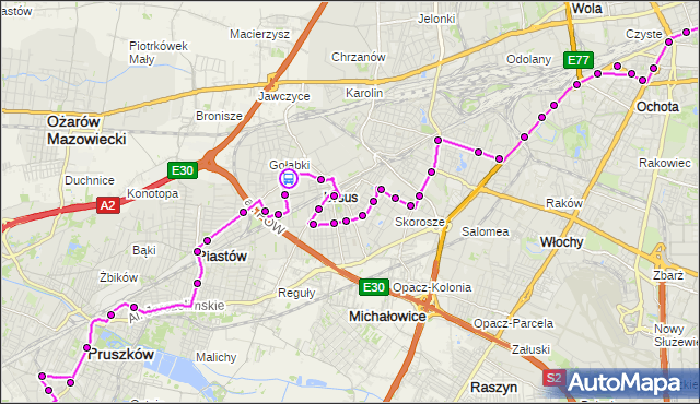 Rozkład jazdy autobusu N85 na przystanku Śmigielska 02. ZTM Warszawa na mapie Targeo