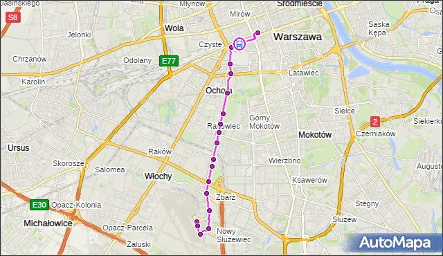 Rozkład jazdy autobusu N32 na przystanku pl.Starynkiewicza 01. ZTM Warszawa na mapie Targeo