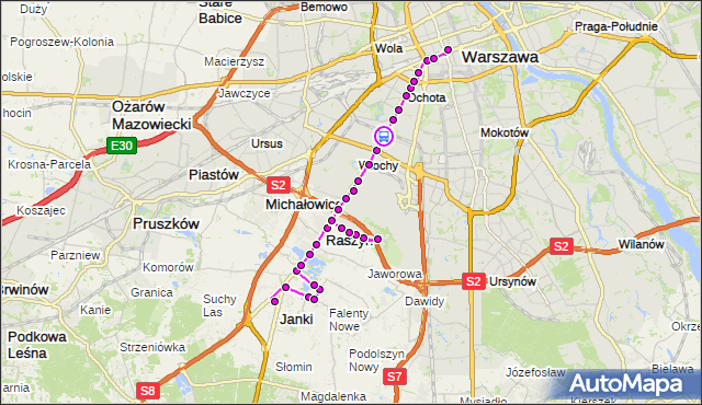 Rozkład jazdy autobusu N88 na przystanku 1 Sierpnia 01. ZTM Warszawa na mapie Targeo