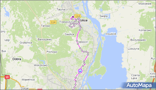 Rozkład jazdy autobusu 524 na przystanku Hoża 11. ZDiTM Szczecin na mapie Targeo