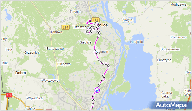 Rozkład jazdy autobusu 524 na przystanku Jana z Czarnolasu 11. ZDiTM Szczecin na mapie Targeo