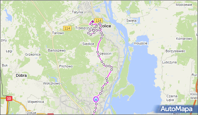 Rozkład jazdy autobusu 524 na przystanku Komuny Paryskiej 21. ZDiTM Szczecin na mapie Targeo