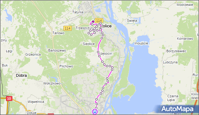 Rozkład jazdy autobusu 524 na przystanku Matejki 11. ZDiTM Szczecin na mapie Targeo