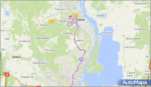 Rozkład jazdy autobusu 524 na przystanku Nehringa 11. ZDiTM Szczecin na mapie Targeo