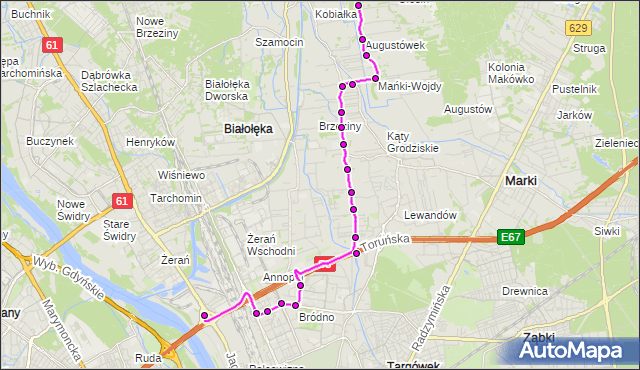 Rozkład jazdy autobusu 134 na przystanku Olesin 01. ZTM Warszawa na mapie Targeo
