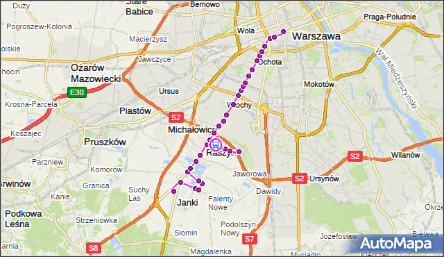 Rozkład jazdy autobusu N88 na przystanku Olszowa 02. ZTM Warszawa na mapie Targeo