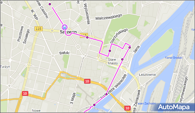 Rozkład jazdy autobusu 70 na przystanku Plac Grunwaldzki 21. ZDiTM Szczecin na mapie Targeo
