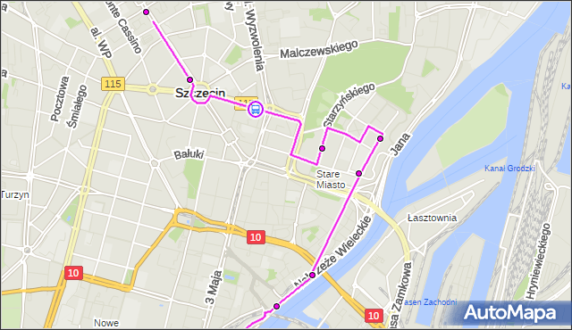 Rozkład jazdy autobusu 70 na przystanku Plac Rodła 41. ZDiTM Szczecin na mapie Targeo