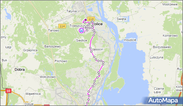 Rozkład jazdy autobusu 524 na przystanku Police Osiedle Chemik 32. ZDiTM Szczecin na mapie Targeo