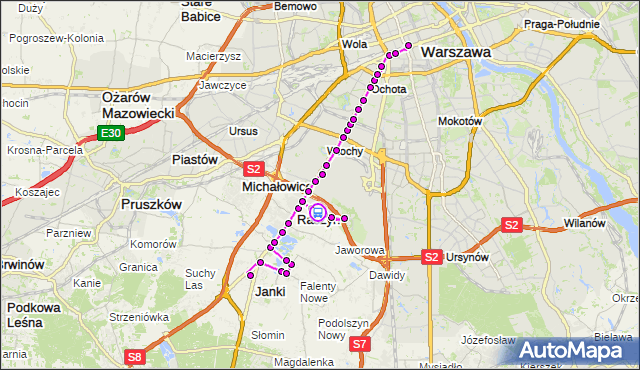 Rozkład jazdy autobusu N88 na przystanku Rybna 01. ZTM Warszawa na mapie Targeo