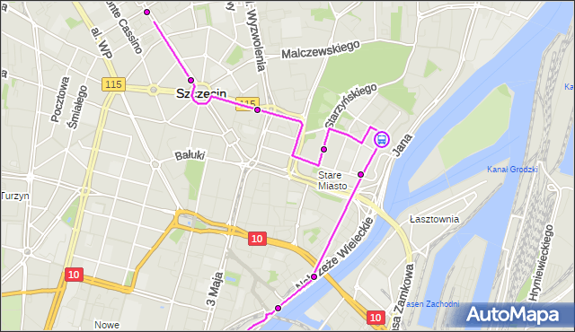 Rozkład jazdy autobusu 70 na przystanku Teatr Współczesny 11. ZDiTM Szczecin na mapie Targeo