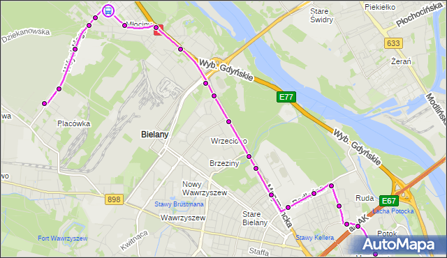 Rozkład jazdy autobusu 181 na przystanku Żubrowa-UKSW 01. ZTM Warszawa na mapie Targeo