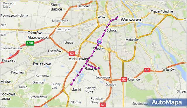 Rozkład jazdy autobusu N88 na przystanku 1 Sierpnia 02. ZTM Warszawa na mapie Targeo